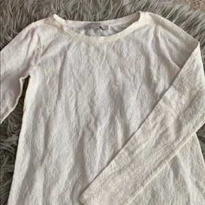 Loft Thin Lace Long Sleeve Top